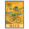 whimsical charm Kid Elephant Cycling poster playful gray vibrant green hues kids rooms nurseries delightful design measures touch joy space
