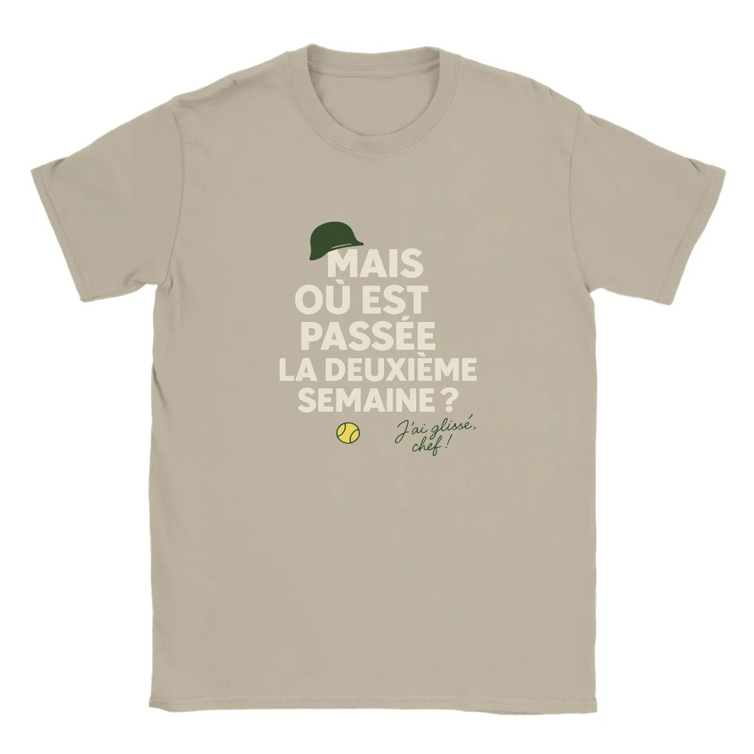Image Sand de Où est passée la deuxième semaine Tennis Tshirt