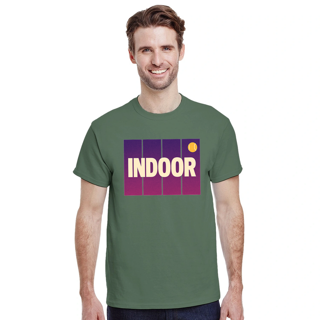 Camiseta de ténis indoor, perfeita para entusiastas do desporto, feita em algodão durável e confortável