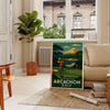 stunning Arcachon Golf Poster perfect blend vintage art deco design vibrant yellow gray tones gem ideal wall best gift golfers style