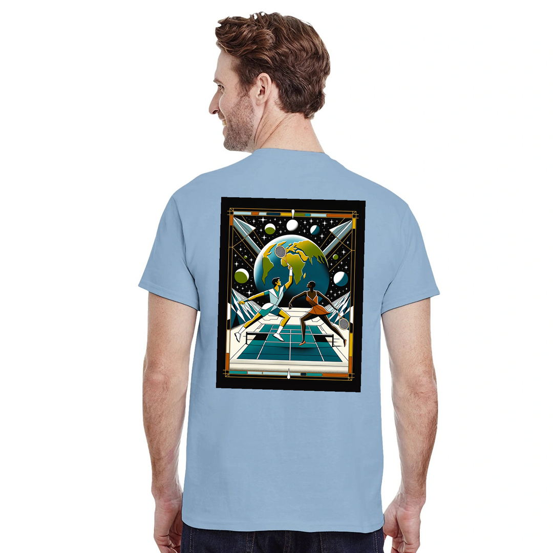 T-shirt Tennis Moon, design único que combina amor pelo ténis com um toque celestial. Confortável e estiloso, disponível em v