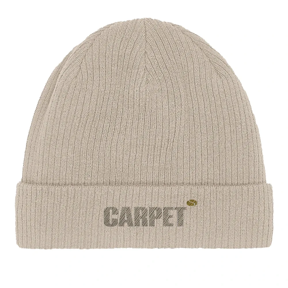 Nachhaltige Beanie aus 100% Bio-Baumwolle mit gesticktem Tennis-Design, weich und bequem für drinnen und draußen