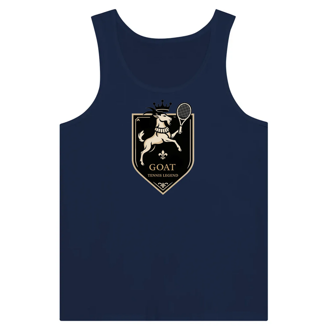 Αθλητική μπλούζα Tank Tennis Legend GOAT2, unisex, με μοντέρνα γραμμή και στρογγυλή λαιμόκοψη, φτιαγμένη από 100% χτενισμένο