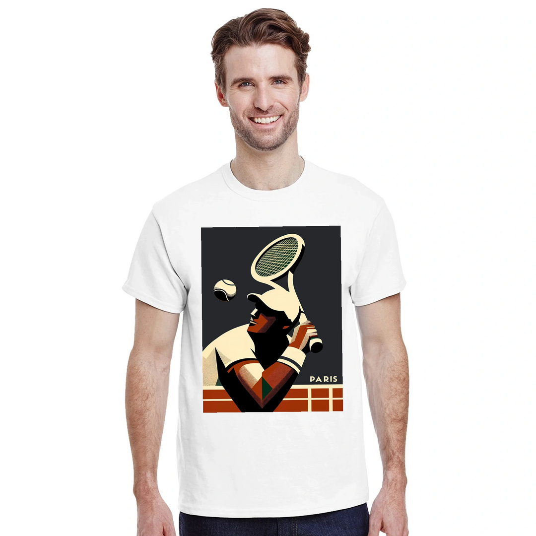 パリテニスTシャツでスタイルを高めよう！テニス愛好家やパリ好きにぴったりの快適でおしゃれなTシャツ。コートでも街中でも活躍する必須アイテムです。