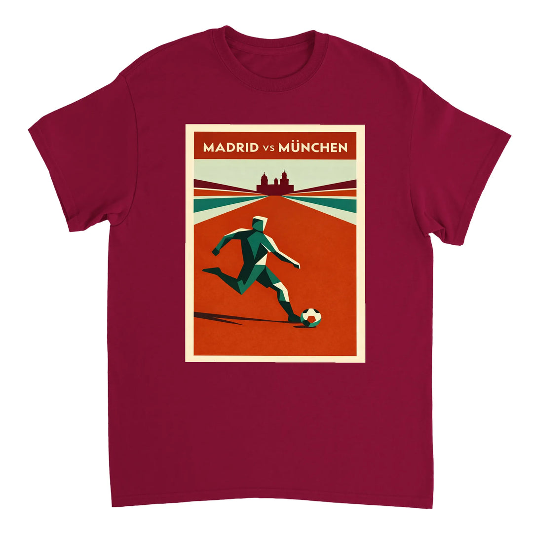 T-shirt featuring a graphic of Madrid's football culture
