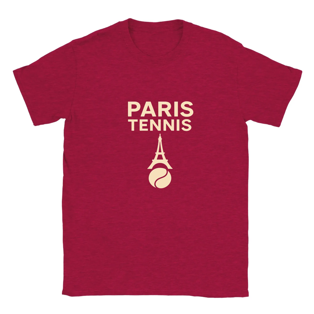 T-shirt T - shirt unique charme Paris énergie tennis valeur passion un design captivant parfait amateurs sport mode française confort supérieur grâce tissu coton doux respirant