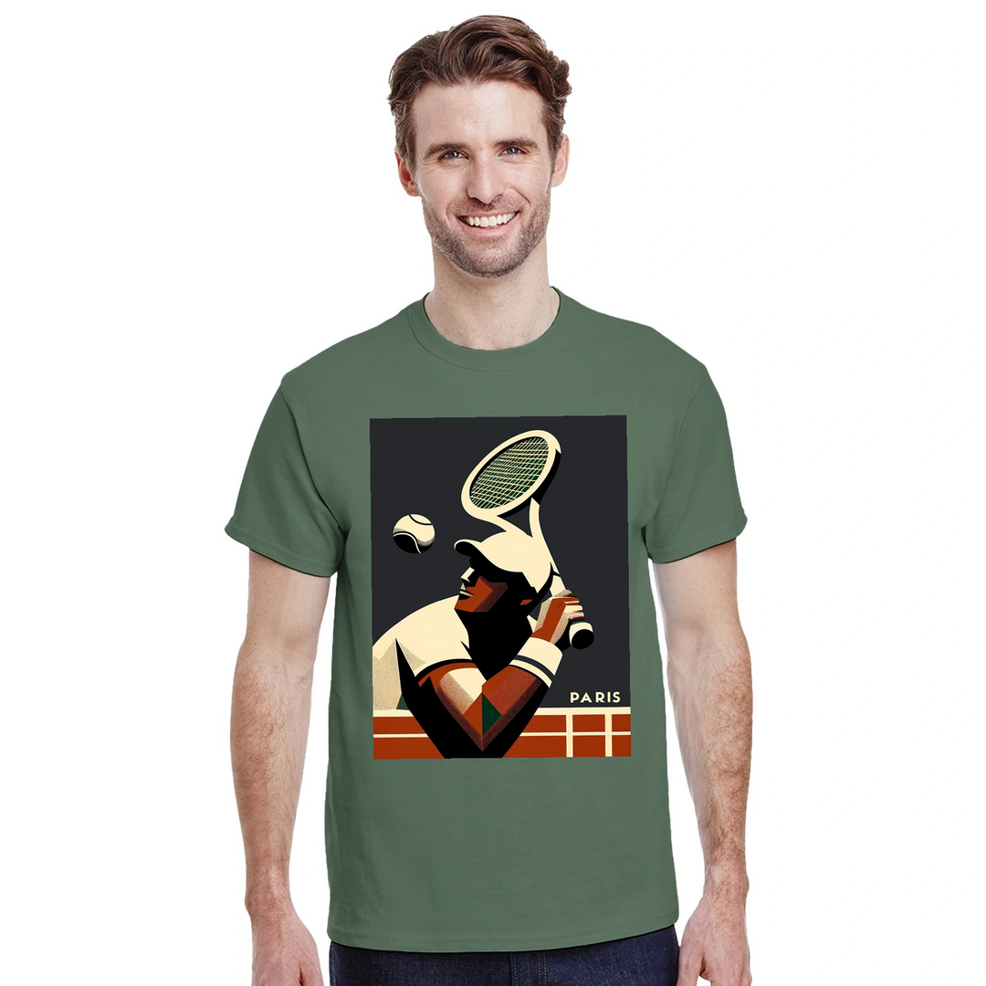 T-shirt da tennis elegante e confortevole, ideale per giocatori e appassionati, realizzato in cotone naturale e traspirante