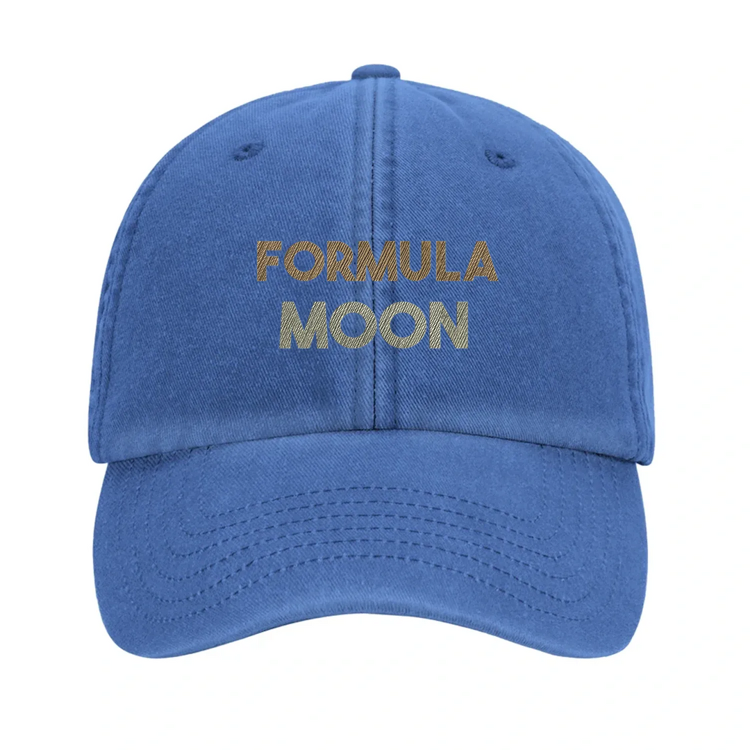 Cappellino vintage Formula 1 Moon con design ricamato, realizzato in cotone lavato al 100%, con visiera pre-curvata e chiusur