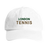 Vintage London Tennis keps broderad med låg profil och böjd skärm