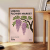 enchanting Lisbon Flower Market Poster vintage botanical 11 design lush green gray tones exquisite art print essence vibrant scene decor A4 cm A0 sizes