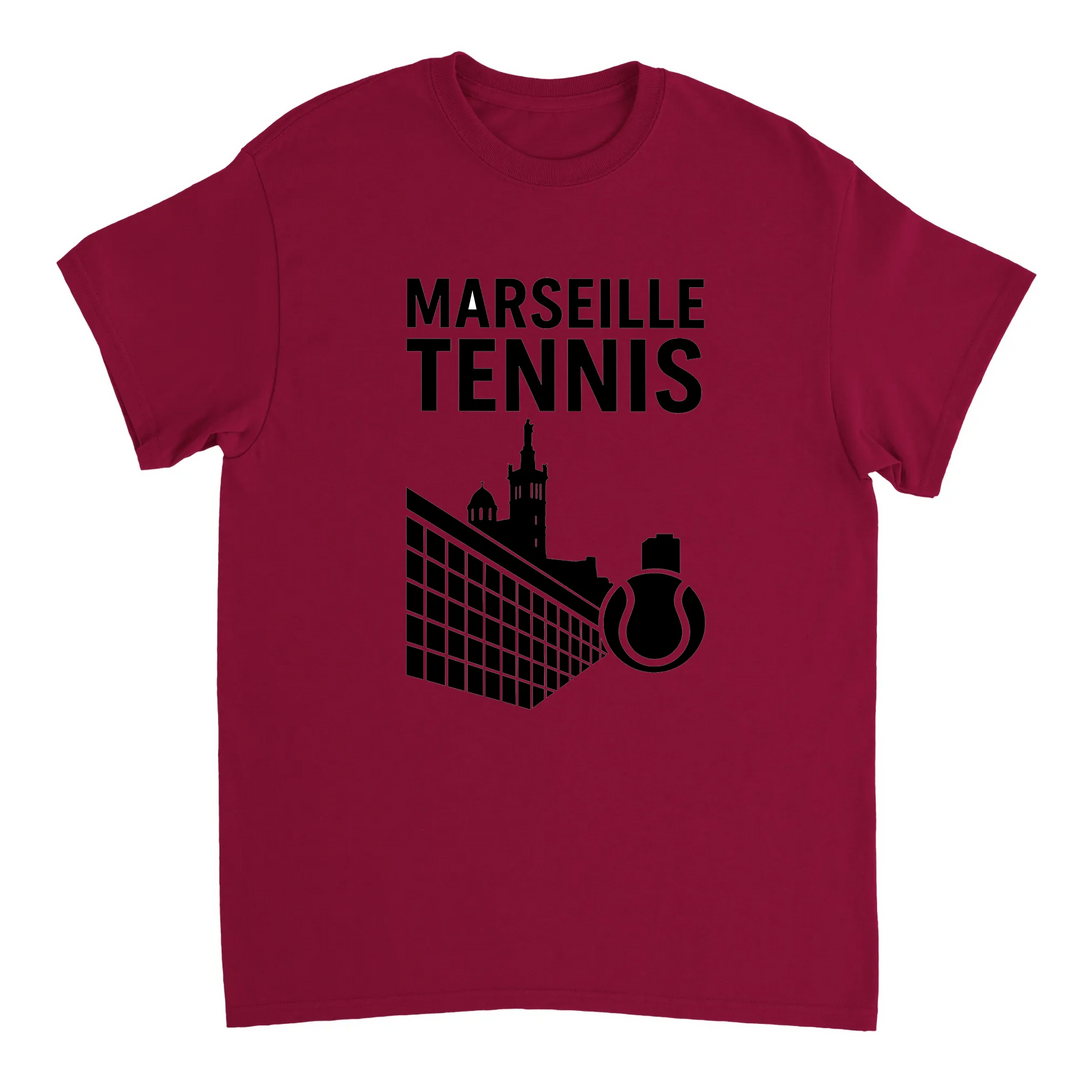 T-shirt Marseille Tennis con design vivace, perfetta per gli appassionati di tennis. Comfort e stile per ogni occasione