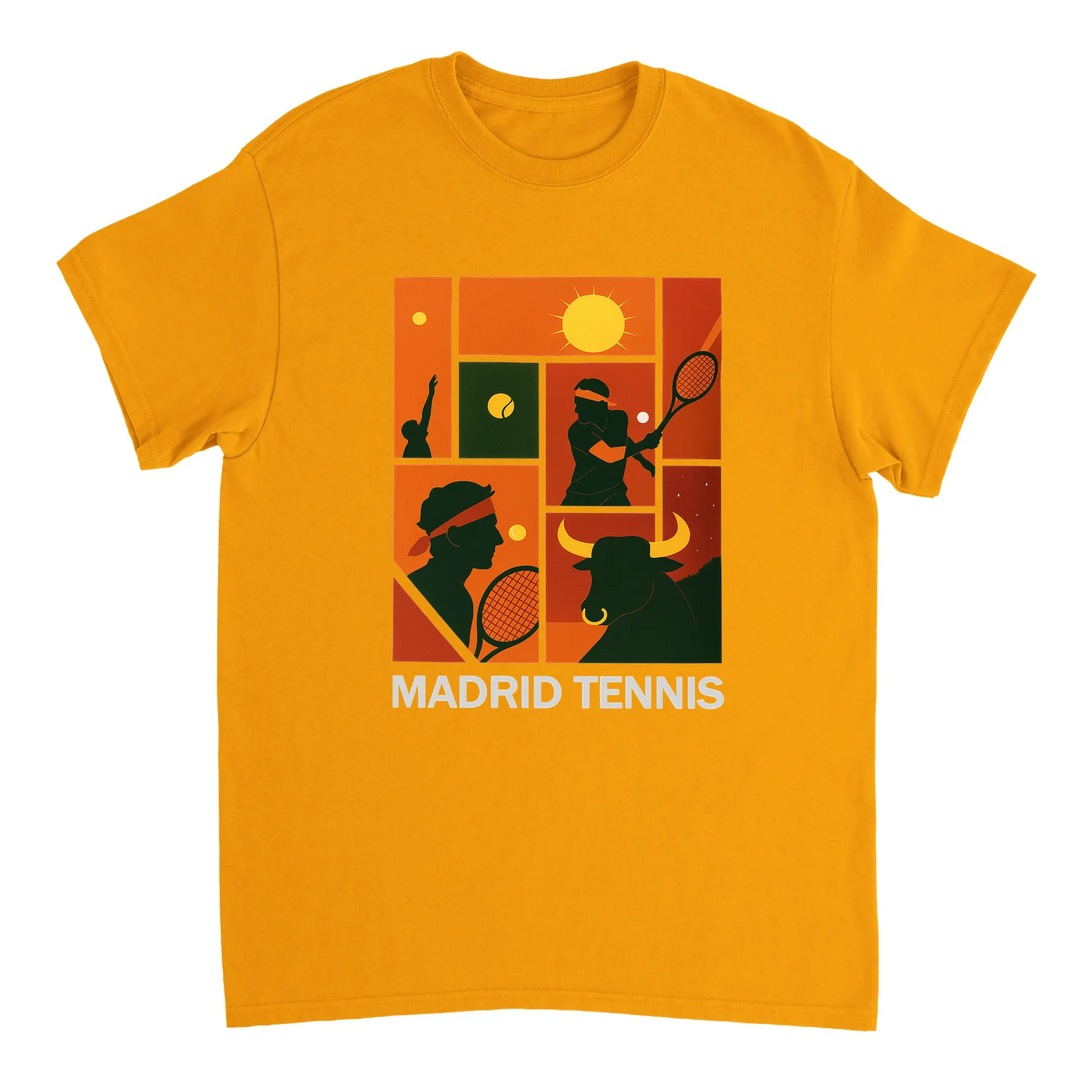 Madrid Tennis T-shirt med Rafa Nadal, perfekt för tennisälskare. Tillverkad av mjuk bomull för komfort och stil, både på och
