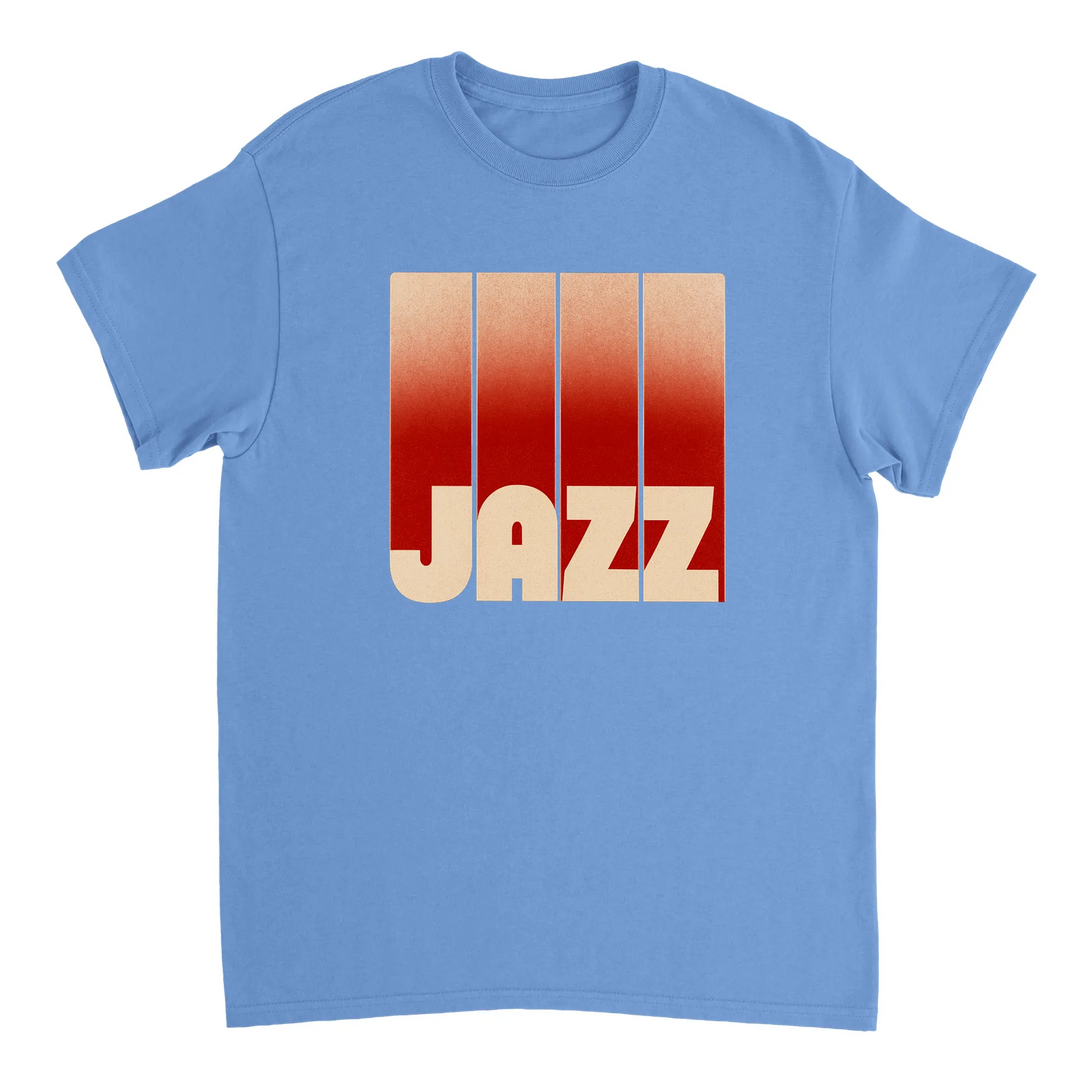 音楽愛好家にぴったりのジャズテーマTシャツ。鮮やかなデザインがジャズの本質を捉え、会話のきっかけになります。サイズはS、M、L、XL、XXLから選べます。