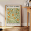 captivating William Morris botanical poster vintage charm modern elegance serene gray brown hues print perfect space size A4 cm A0