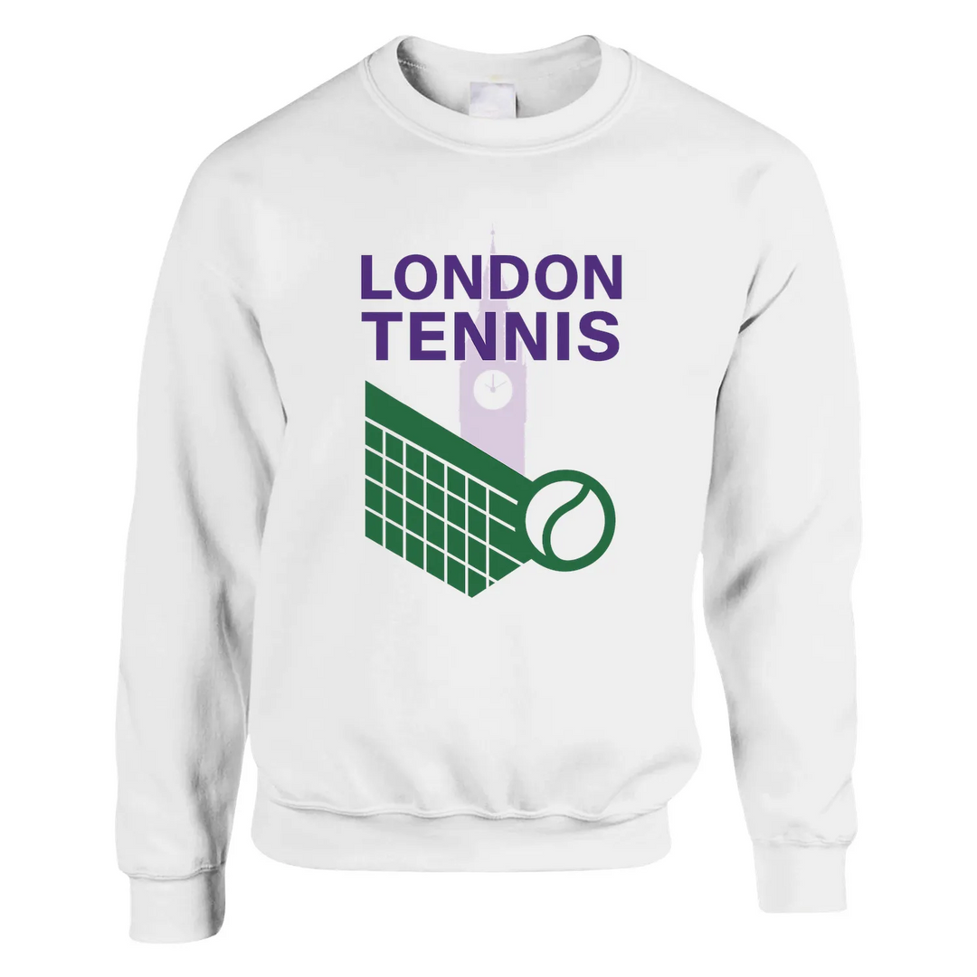 London Tennis džemperis, biezs un ultra-mīksts, izgatavots no 50% kokvilnas un 50% poliestera. Klasiska piegriezuma, ideāls i