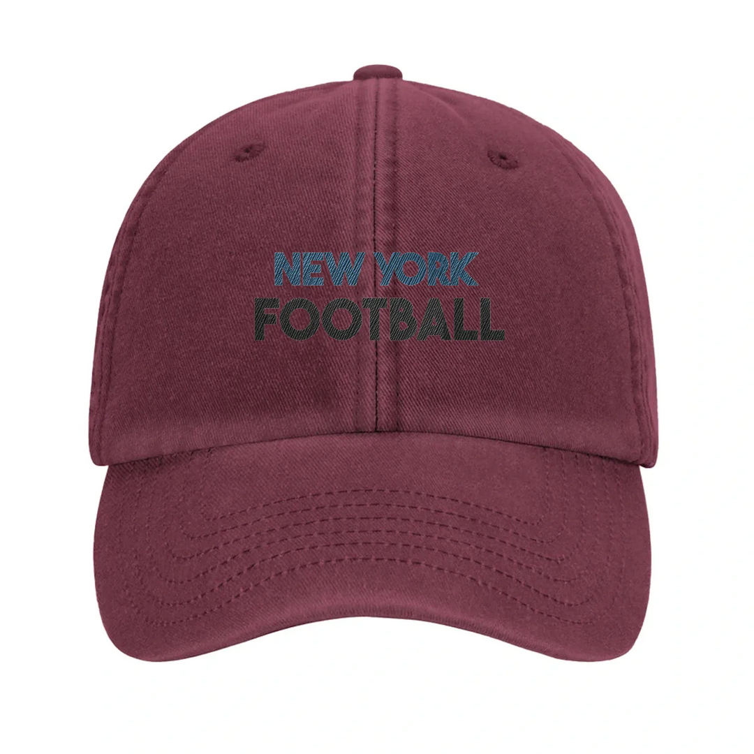 un style intemporel casquette New York Football 100 % coton brossé confort incomparable design vintage brodé profil bas couronne structurée complète merveille toute tenue décontractée grâce à une boucle effet laiton œillets ventilation look tendance aération parfaite