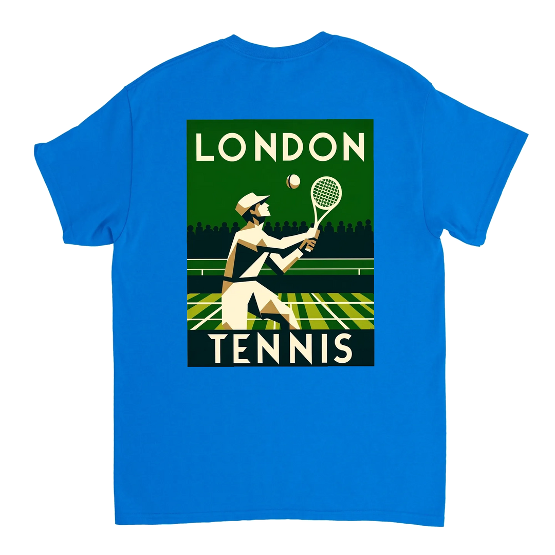 Koszulka tenisowa inspirowana Londynem, idealna dla fanów i graczy. Wykonana z wysokiej jakości bawełny, łączy styl z komfort