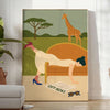 art relaxation Lazy Day Motivation poster brown green hues tranquil touch space dimensions today unframed styles