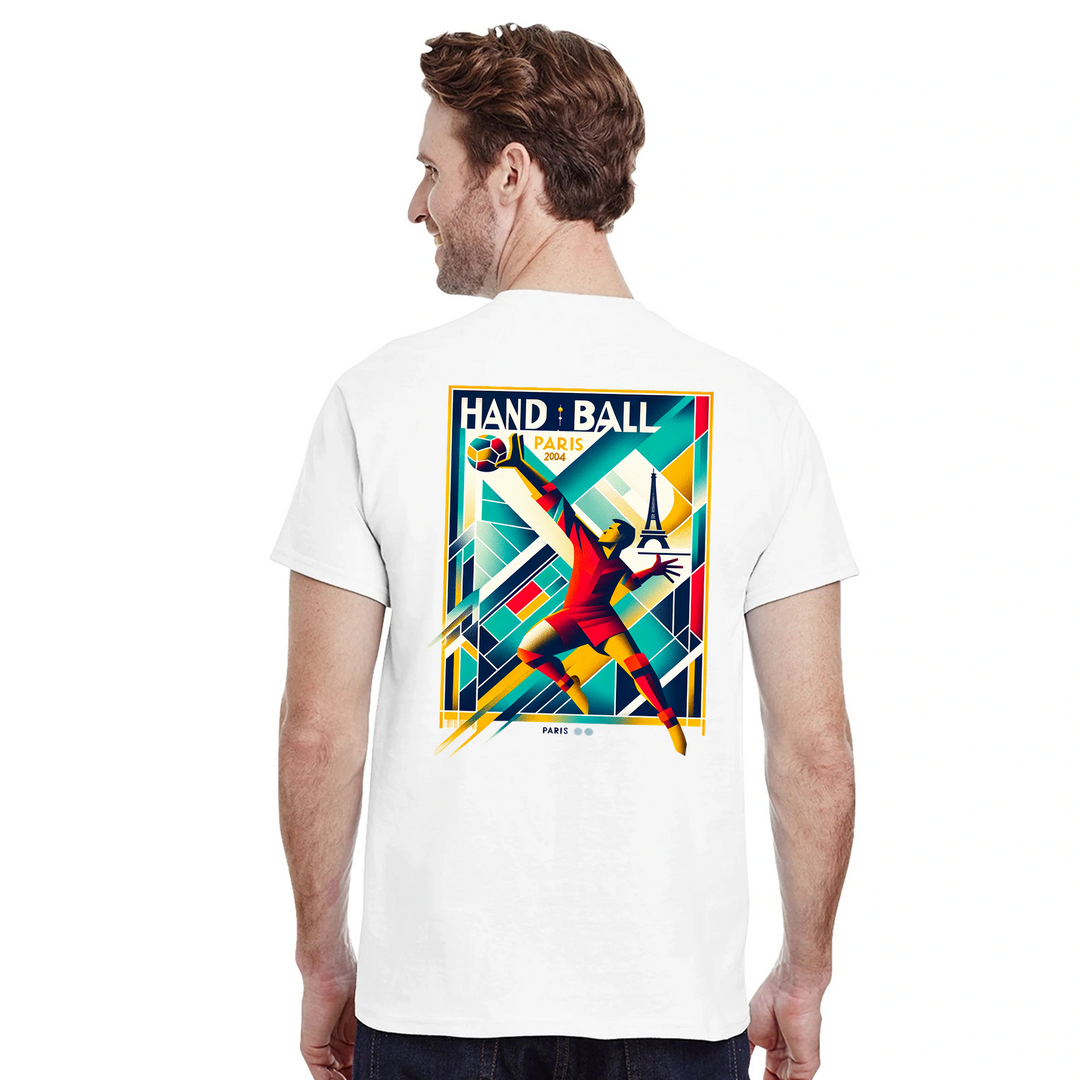 Handball Paris T-shirt med stilren design som hyllar handbollen och Paris. Finns i storlekarna S till XXL
