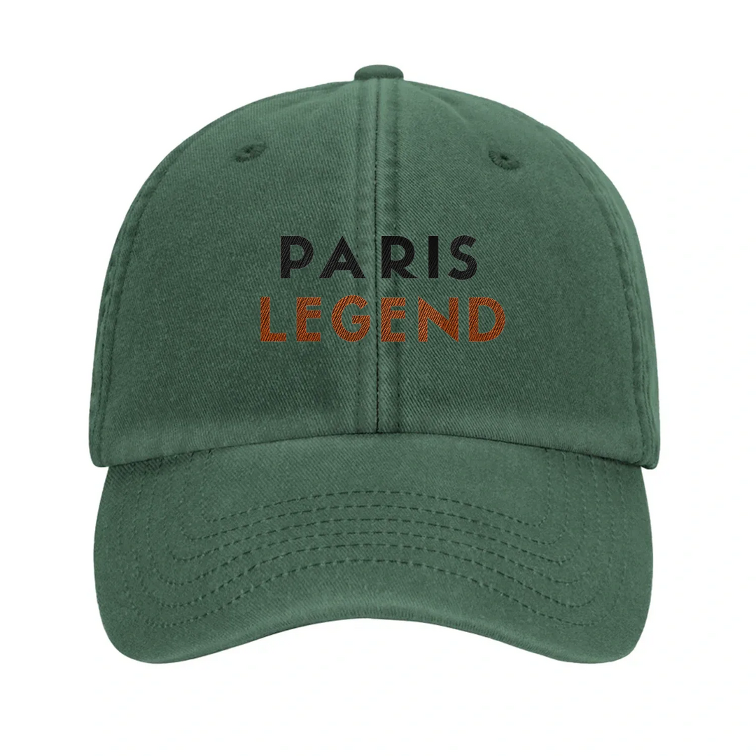 Vintage Cap Tennis Paris Legend 3 mit gesticktem Design aus 100% gebürsteter Baumwolle. Ideal für lässige Outfits