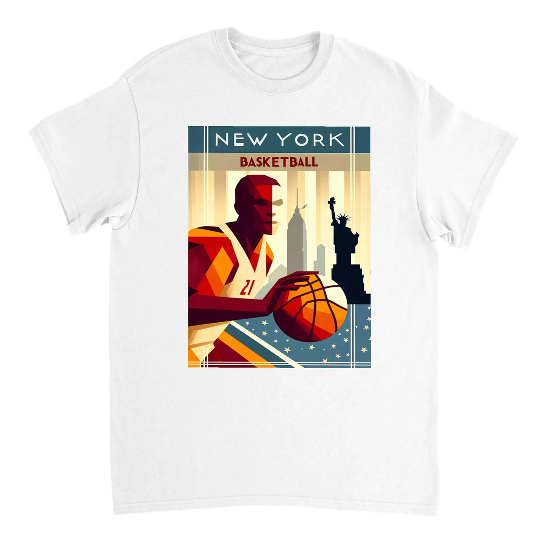 T-shirt T - shirt basket new-yorkais parfait passionnés sport emblématique design unique une touche style garde-robe Achetez amour ville un tissu coton doux respirant