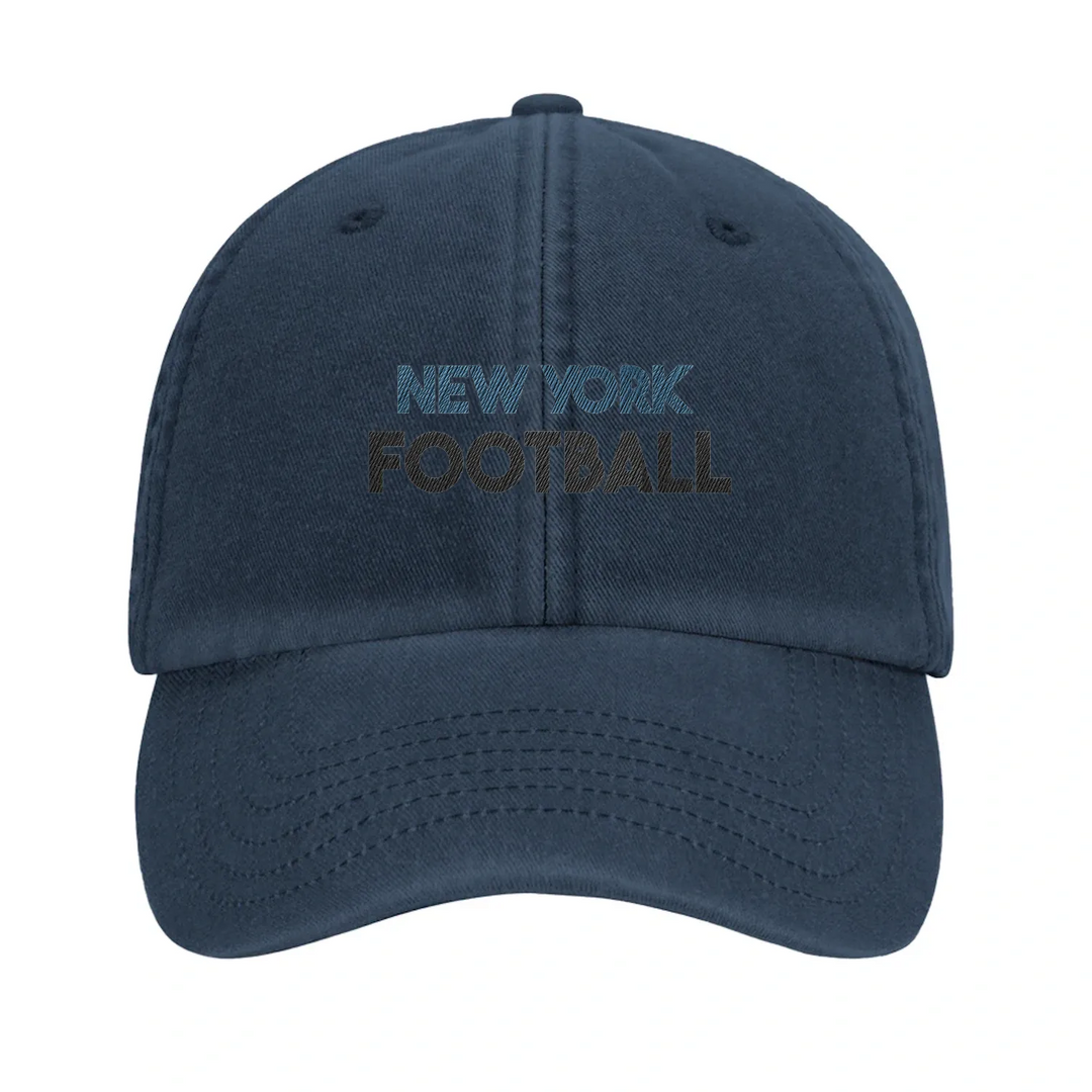 un style intemporel casquette New York Football 100 % coton brossé confort incomparable design vintage brodé profil bas couronne structurée complète merveille toute tenue décontractée grâce à une boucle effet laiton œillets ventilation look tendance aération parfaite