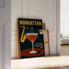Affiche élégante thème cocktail Manhattan nuances noir gris intérieur pièce style irrésistible formats cm autres options A4 60×80 A0