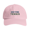 Vintage broderad New York Tennis 2-design på bomullskeps, låg profil