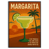 vibrante thème cocktail Margarita nuances jaune vert intérieur poster élégant formats A4 cm 50x70 60x80 A0 une touche exotique décor