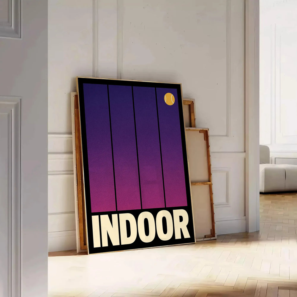 space stunning indoor tennis poster purple gray lovers vibrant artwork energy style room favorite size today decor A4 cm A0