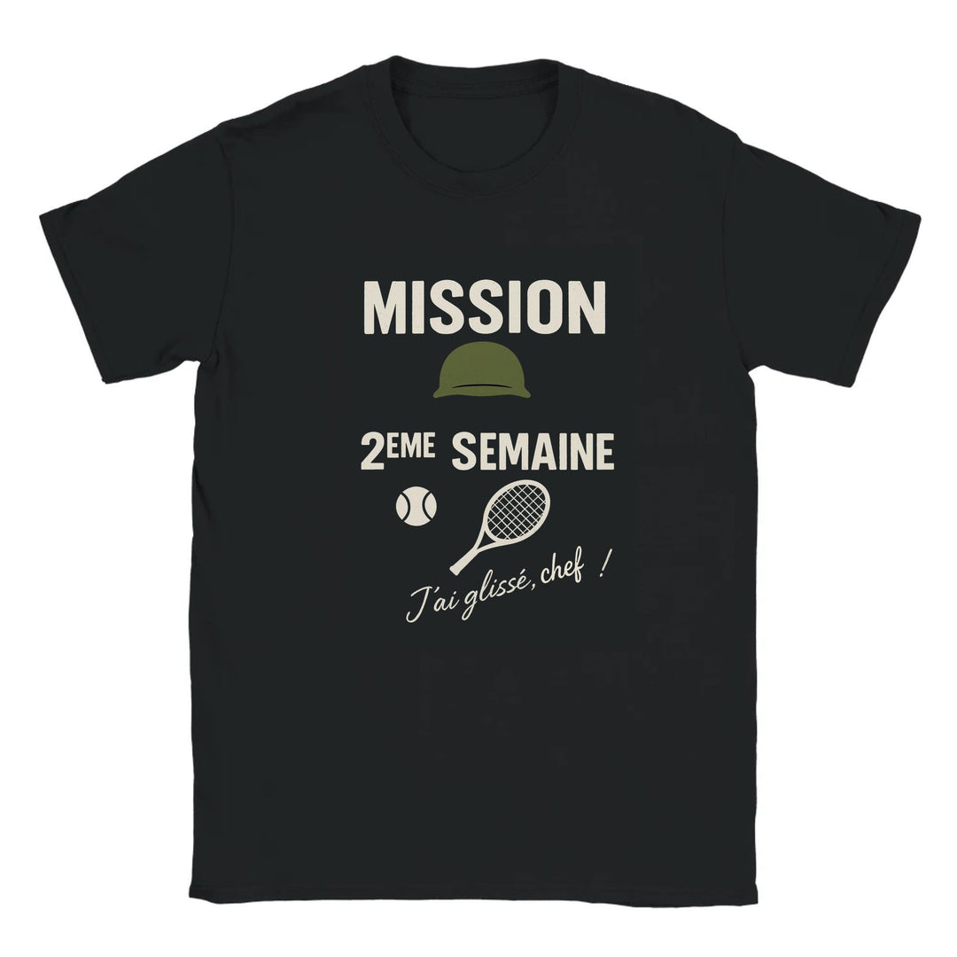 T-shirt style Mission 2eme Semaine Tennis 4 t shirt enthusiasts tee blends sporty flair everyday comfort passion court soft airy cotton fabric ultimate