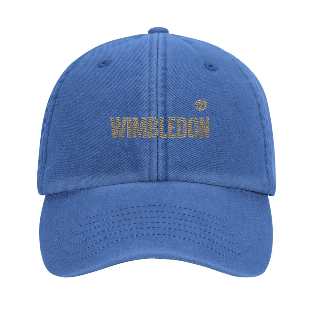 Vintage Wimbledon Tennis Cap mit gesticktem Design aus 100% gebürsteter Baumwolle. Bequem und stilvoll für lässige Outfits