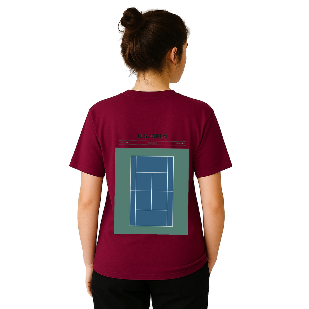 Image Red de Us Open Tennis Tshirt [color:red] [view:back]