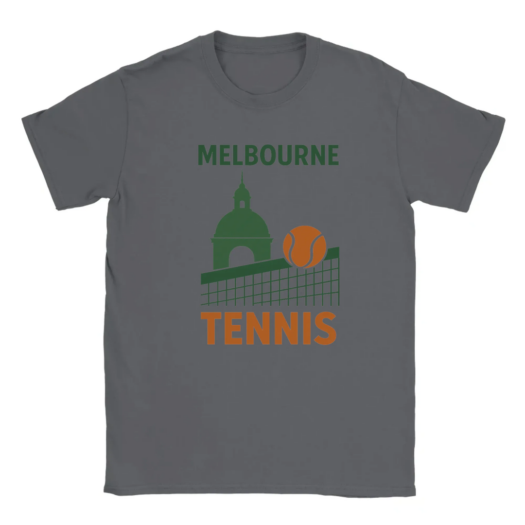 T-shirt exclusivo Tennis Melbourne, perfeito para fãs e jogadores, feito em algodão de alta qualidade para conforto