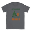 T-shirt exclusivo Tennis Melbourne, perfeito para fãs e jogadores, feito em algodão de alta qualidade para conforto