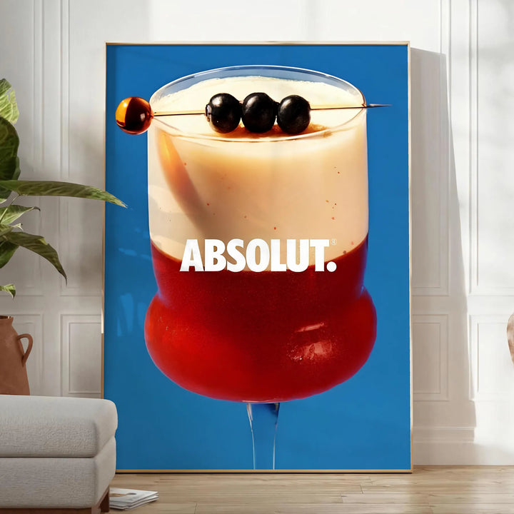 Absolut Cocktail Print 1 Travel Poster High Quality Frame Premium Print Home Decor Color