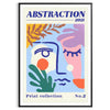 Affiche vibrante art maximaliste abstraction couleurs audacieuses bleu orange cadeau unique cadre espaces bordure un style personnalisé