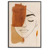 space stunning abstract line art poster vibrant blend green orange hues captivating piece wall ideal gift occasion framed print unmounted artwork perfect touch elegance room