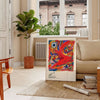 room vibrant abstract colored maximalist poster orange blue hues eye wall art unique gift artwork energy style space sizes A4 cm A0