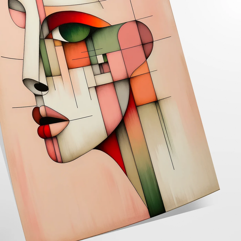 Abstract Geometrical Human Art Travel Poster High Quality Frame Premium Print Home Decor Color