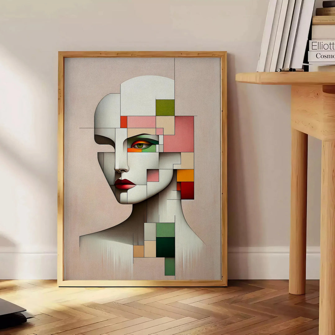 Abstract Geometrical Human Art Travel Poster High Quality Frame Premium Print Home Decor Color