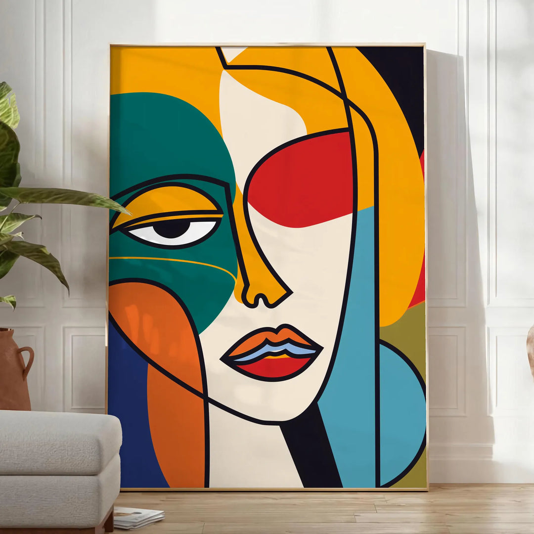 Abstract Illustration Print Travel Poster High Quality Frame Premium Print Home Decor Color