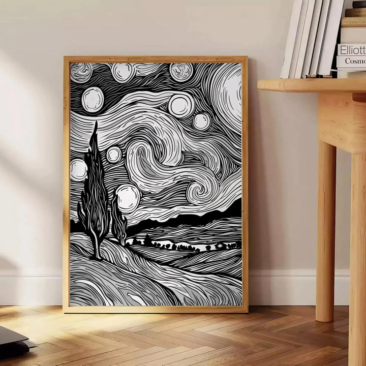 Abstract Line Art Poster 1 Travel Poster High Quality Frame Premium Print Home Decor Color