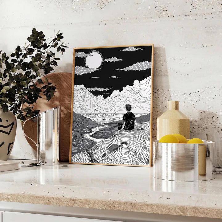 Abstract Line Art Print 2 Travel Poster High Quality Frame Premium Print Home Decor Color