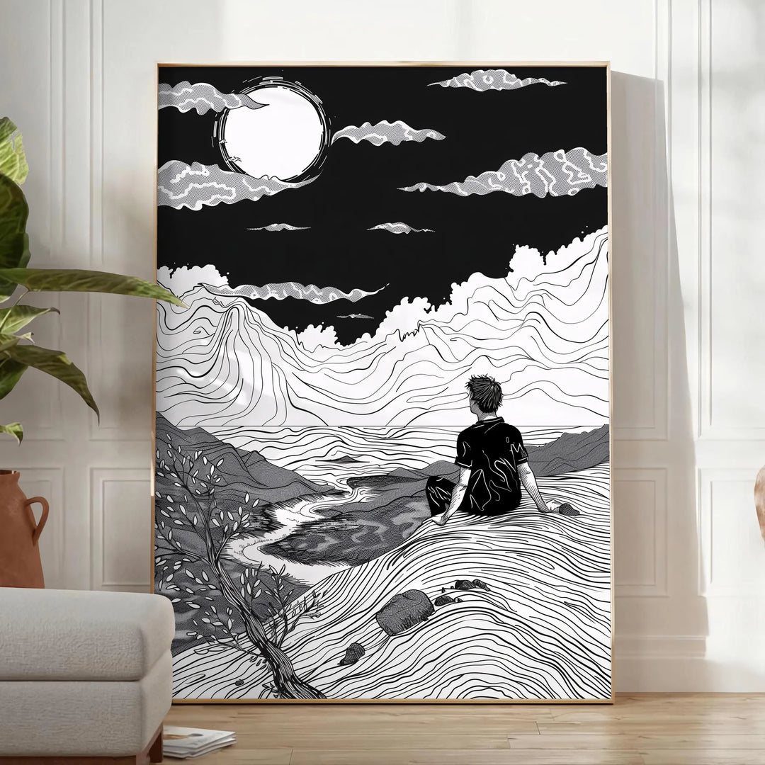 Abstract Line Art Print 2 Travel Poster High Quality Frame Premium Print Home Decor Color