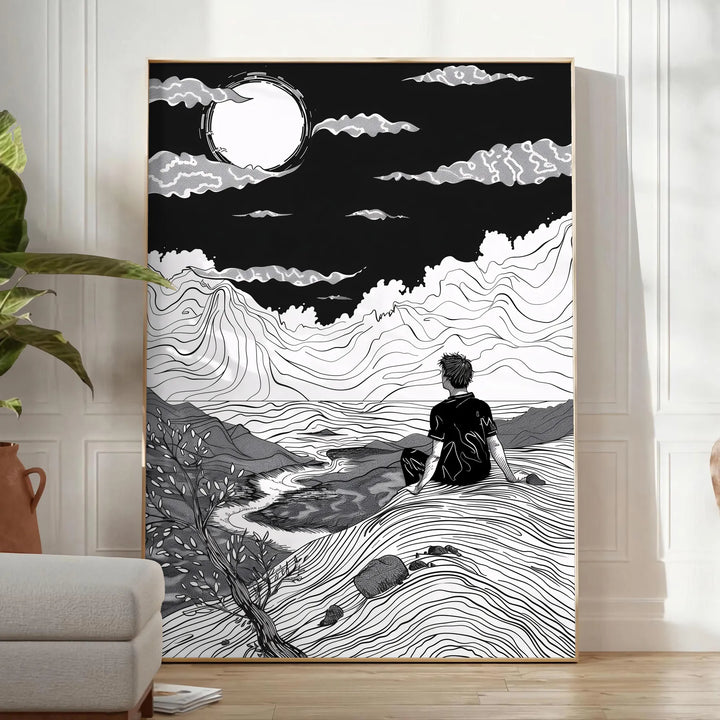 Abstract Line Art Print 2 Travel Poster High Quality Frame Premium Print Home Decor Color