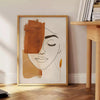 space stunning abstract line art poster vibrant blend green orange hues captivating piece wall ideal gift occasion framed print unmounted artwork perfect touch elegance room
