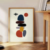 Affiche scandinave abstraite teintes orange blanc parfait intérieur moderne cadeau idéal amateurs art design disponibles A4 cm A0