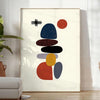Affiche scandinave abstraite teintes orange blanc parfait intérieur moderne cadeau idéal amateurs art design disponibles A4 cm A0