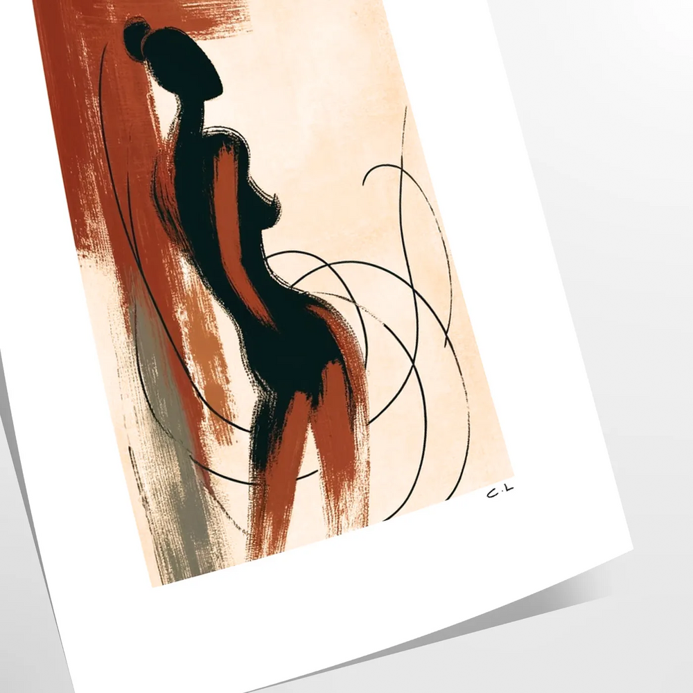 Abstract Woman Print 1 Travel Poster High Quality Frame Premium Print Home Decor Color